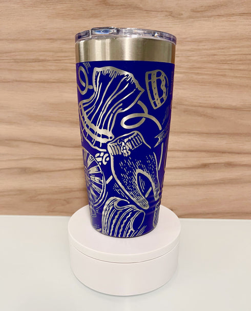 Laser Engraved Knitting Pattern 20 Oz Tumbler